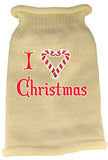 I Heart Christmas Screen Print Knit Pet Sweater