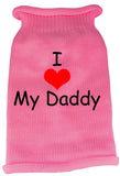 I Heart Daddy Screen Print Knit Pet Sweater