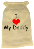 I Heart Daddy Screen Print Knit Pet Sweater