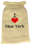 I Love New York Screen Print Knit Pet Sweater