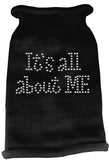 It's All About Me Rhinestone Knit Pet Sweater