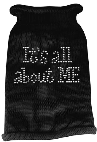 It's All About Me Rhinestone Knit Pet Sweater