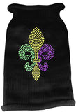 Mardi Gras Fleur De Lis Rhinestone Knit Pet Sweater