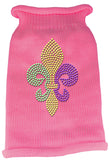 Mardi Gras Fleur De Lis Rhinestone Knit Pet Sweater