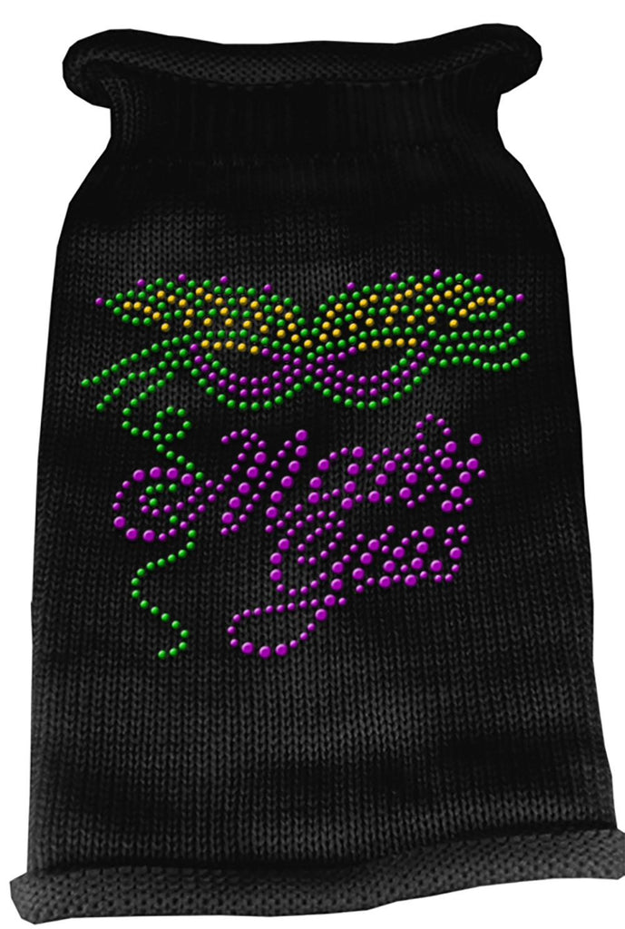 Mardi Gras Rhinestud Knit Pet Sweater