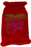 Mardi Gras Rhinestud Knit Pet Sweater