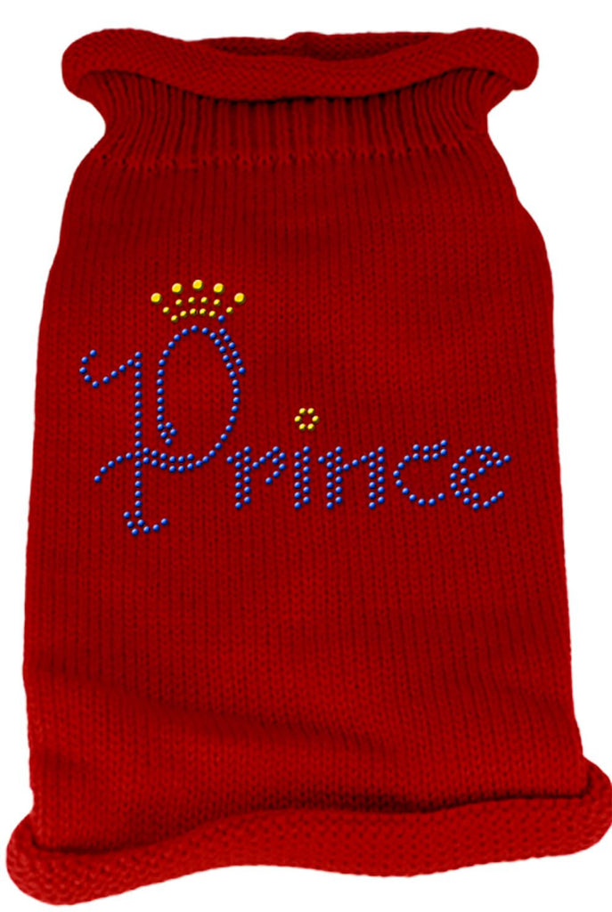 Prince Rhinestone Knit Pet Sweater