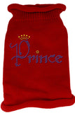 Prince Rhinestone Knit Pet Sweater