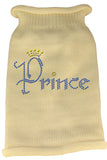 Prince Rhinestone Knit Pet Sweater