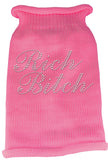 Rich Bitch Rhinestone Knit Pet Sweater