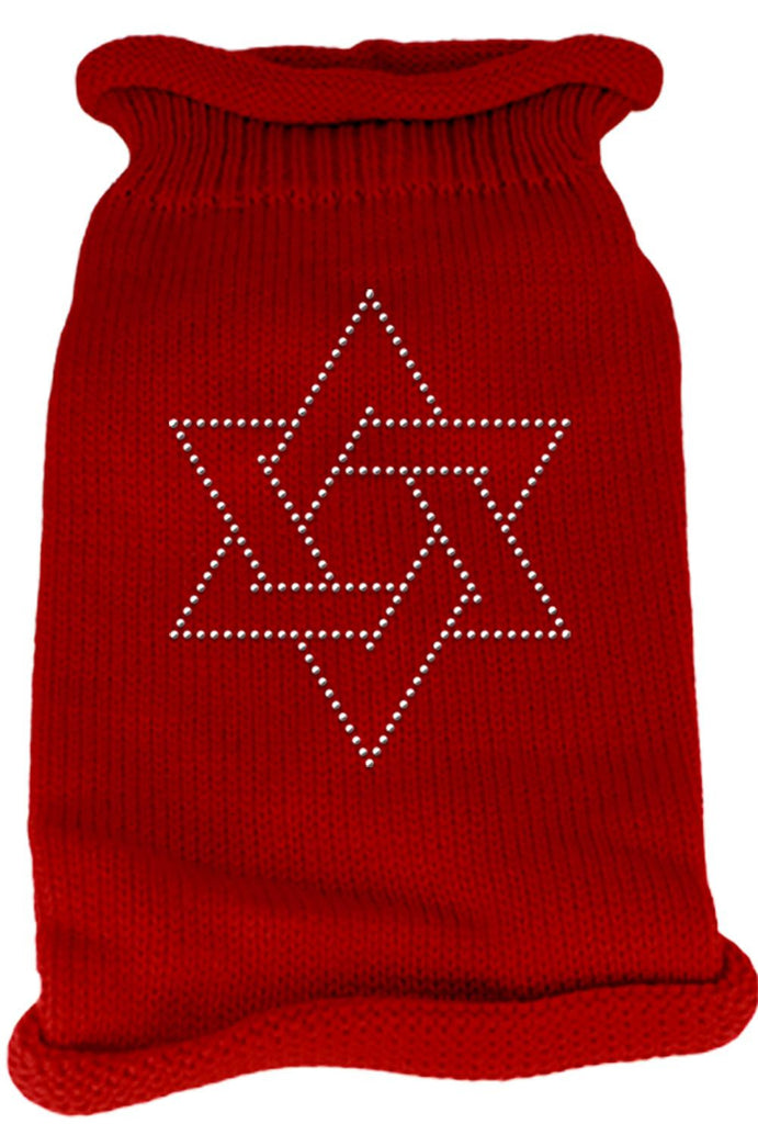 Star Of David Rhinestone Knit Pet Sweater