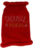 Trouble Maker Rhinestone Knit Pet Sweater