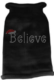 Believe Rhinestone Knit Pet Sweater