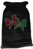 Christmas Bows Rhinestone Knit Pet Sweater