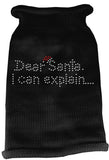 Dear Santa I Can Explain Rhinestone Knit Pet Sweater