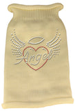 Angel Heart Rhinestone Knit Pet Sweater