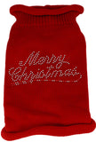 Merry Christmas Rhinestone Knit Pet Sweater