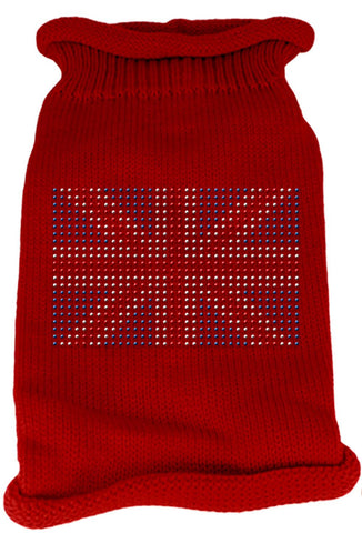 British Flag Rhinestone Knit Pet Sweater