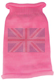 British Flag Rhinestone Knit Pet Sweater