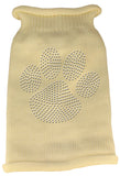 Clear Rhinestone Paw Knit Pet Sweater