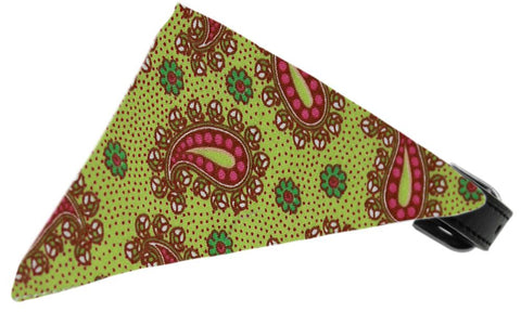 Pretty Paisley Bandana Pet Collar Black