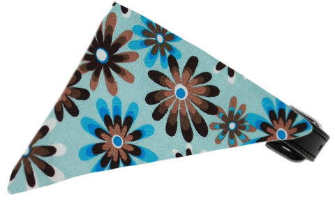 Crazy Daisies Bandana Pet Collar Black