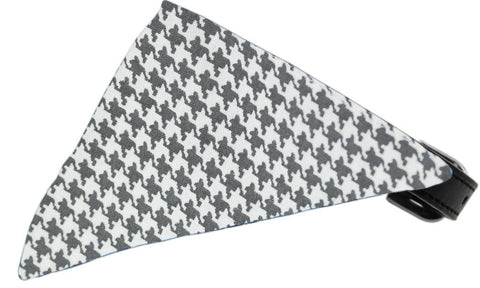 Houndstooth Bandana Pet Collar Black