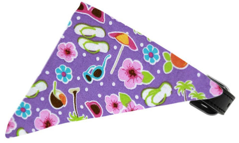 Purple Summer Fun Bandana Pet Collar