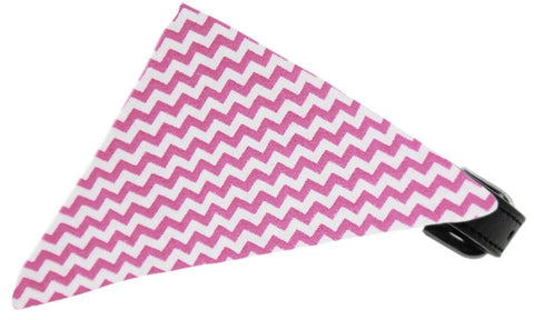 Bubblegum Chevron Bandana Pet Collar Black