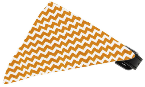 Sun Kissed Yellow Chevron Bandana Pet Collar Black