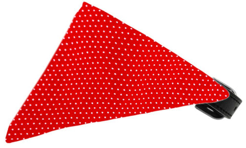 Red Swiss Dots Bandana Pet Collar