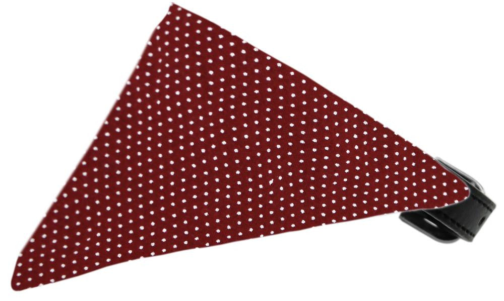 Maroon Swiss Dots Bandana Pet Collar Black