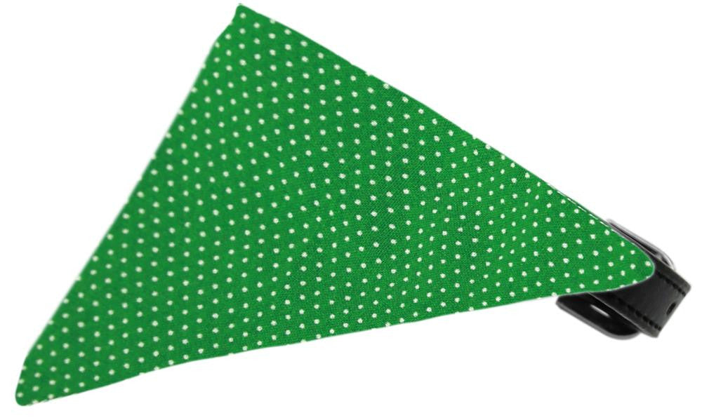 Emerald Green Swiss Dots Bandana Pet Collar