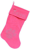 Believe Rhinestone Velvet Christmas Stocking