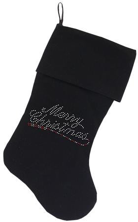 Merry Christmas Rhinestone Velvet Christmas Stocking