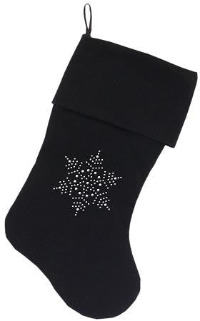 Snowflake Rhinestone Velvet Christmas Stocking