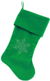 Snowflake Rhinestone Velvet Christmas Stocking