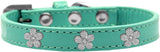 Silver Flower Widget Dog Collar