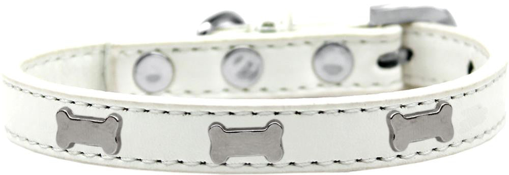 Silver Bone Widget Dog Collar