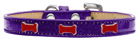 Red Bone Widget Dog Collar  Ice Cream