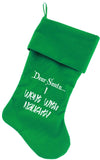 Went With Naughty Screen Print Velvet Christmas Stocking