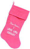 Went With Naughty Screen Print Velvet Christmas Stocking