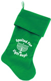 Spoiled For 8 Days Screen Print Velvet Christmas Stocking