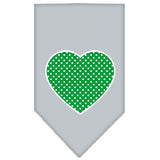 Green Swiss Dot Heart Screen Print Bandana