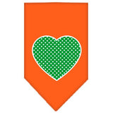 Green Swiss Dot Heart Screen Print Bandana