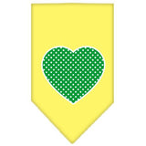 Green Swiss Dot Heart Screen Print Bandana