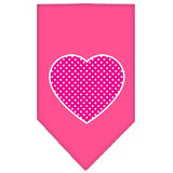 Pink Swiss Dot Heart Screen Print Bandana