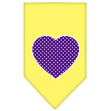 Purple Swiss Dot Heart Screen Print Bandana