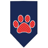 Red Swiss Dot Paw Screen Print Bandana