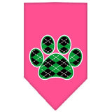 Argyle Paw Green Screen Print Bandana